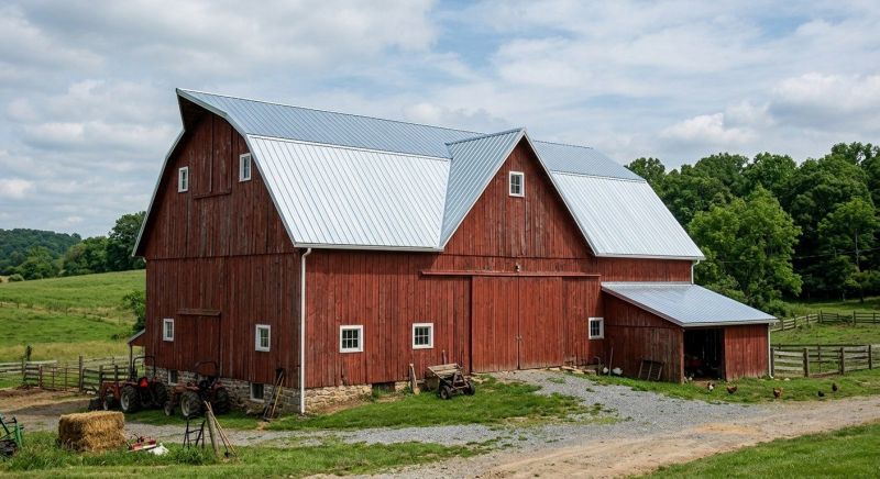 Barn Roof Replacement in North Conway, NH