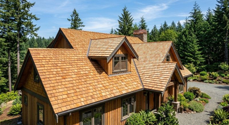 Cedar Roof Construction in North Conway, NH