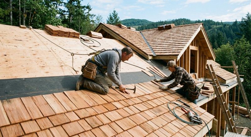 Cedar Roof Installation in Cornish, ME