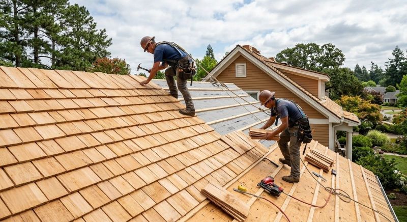 Cedar Roof Installation in Fryeburg, ME