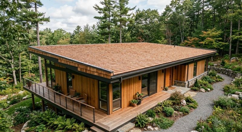 Cedar Shake Roof Construction in Denmark, ME