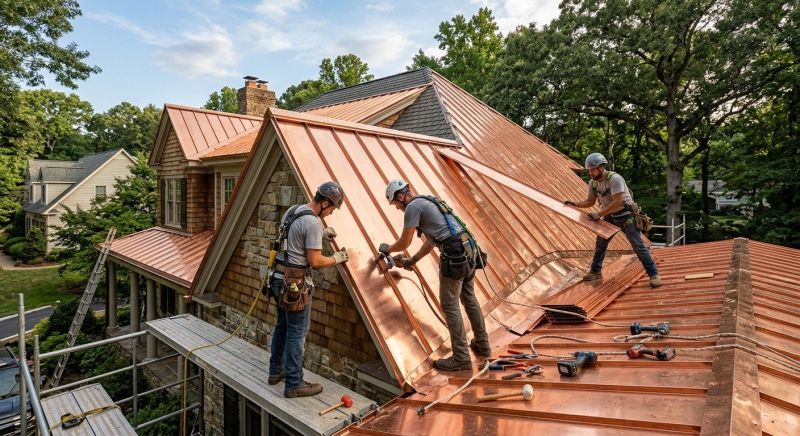 Copper Roof Installation in North Conway, NH