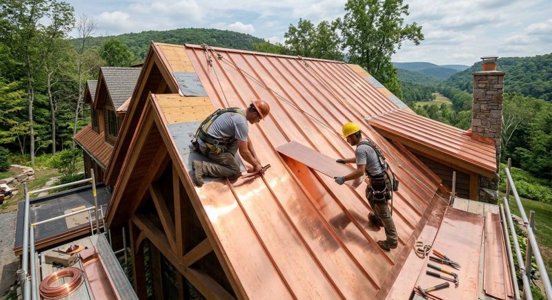 Copper Roof Installation in North Conway, NH