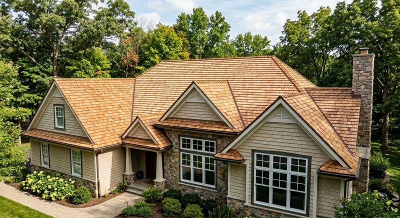 Natural Wood Roof Installation in North Conway, NH