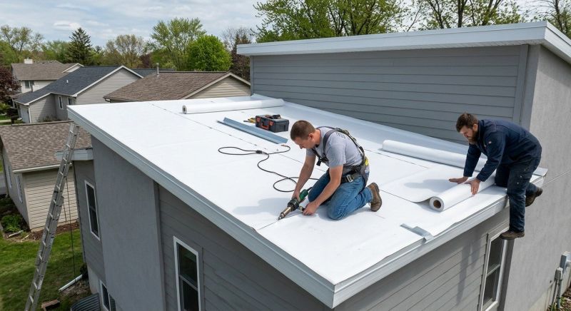 Single Ply Roof Installation in Conway, NH