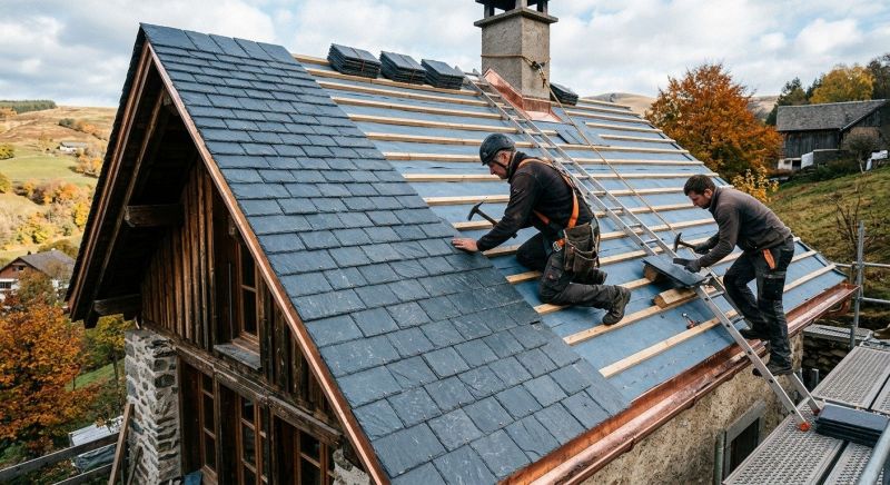 Slate Roof Installation in Lovell, ME