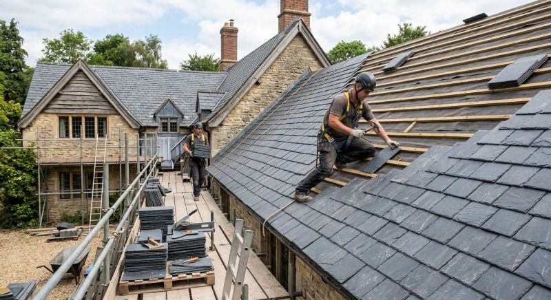 Slate Roof Installation in Lovell, ME