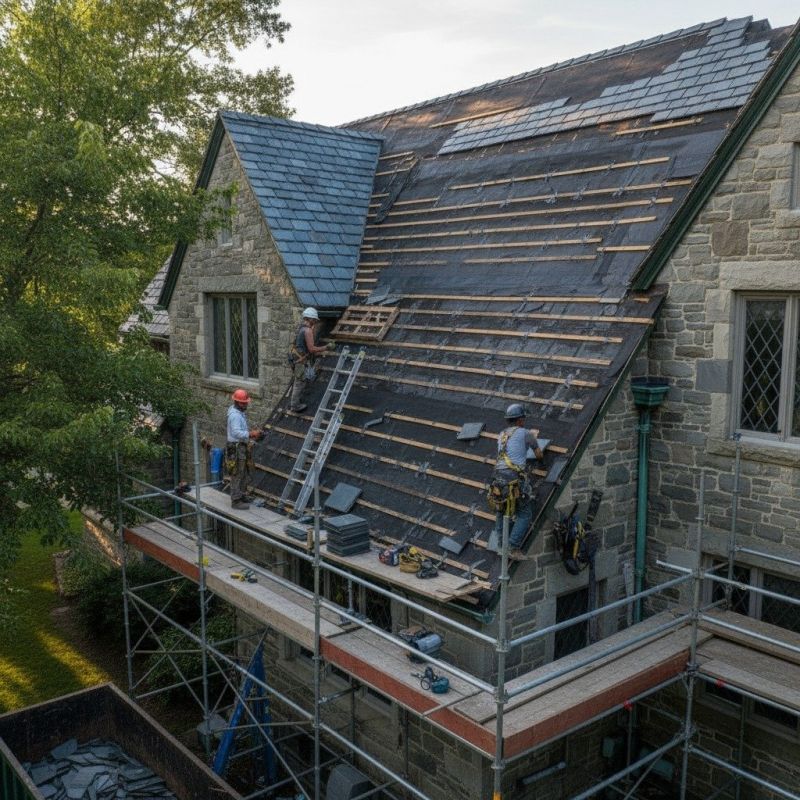 Slate Roof Replacement in Bridgton, ME