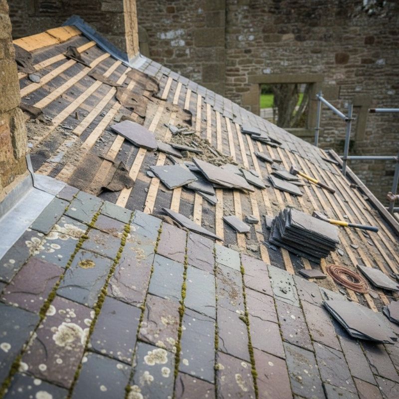 Slate Roof Replacement in Parsonsfield, ME
