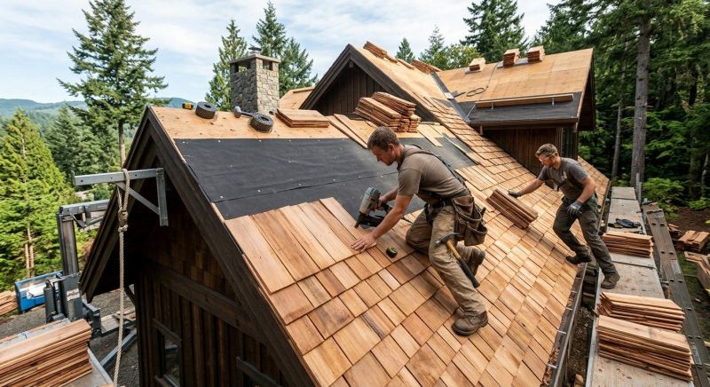 Wood Roofing Installation in Conway, NH
