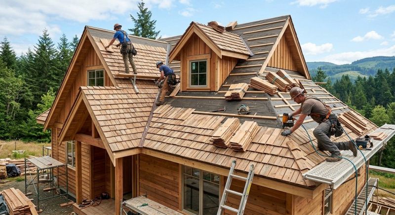 Wood Roofing Installation in Harrison, ME