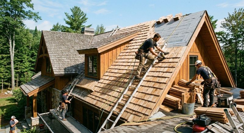Wood Shake Roof Replacement in Conway, NH