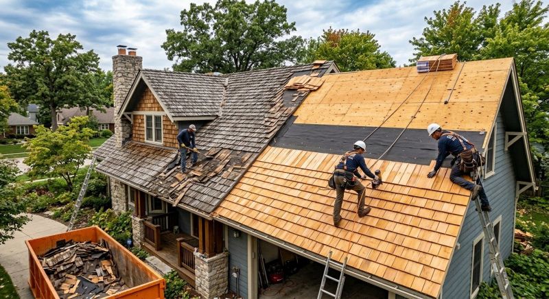 Wood Shake Roof Replacement in Fryeburg, ME